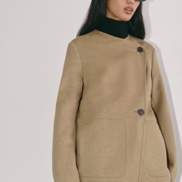 Everlane The October Coat (Dark Heathered Camel) - Large - Picture 3 of 7